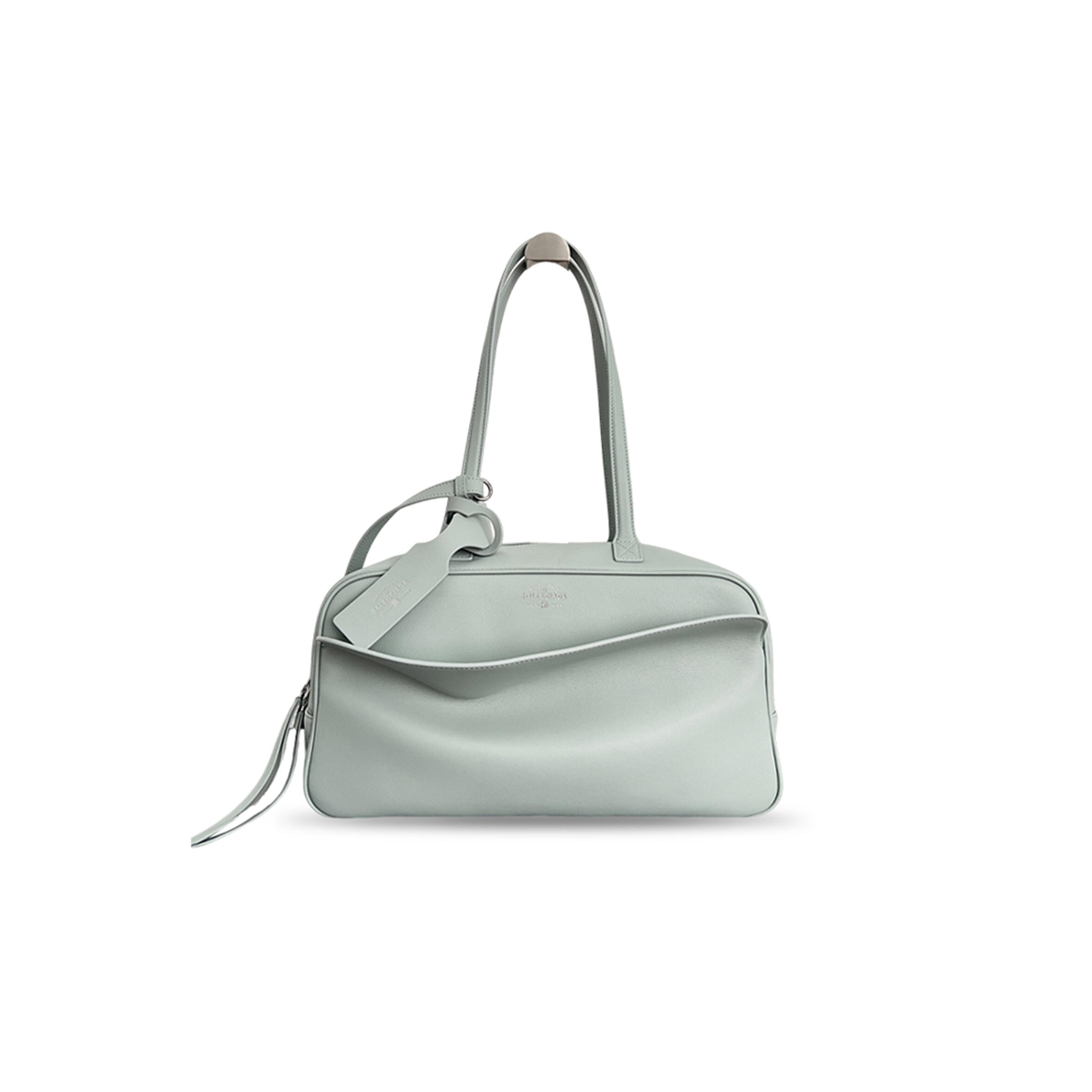 BALENCIAGA WOMEN'S CARRIE BOWLING BAG MEDIUM 8264252ABNP1108 (35.8*18.7*16.5cm)